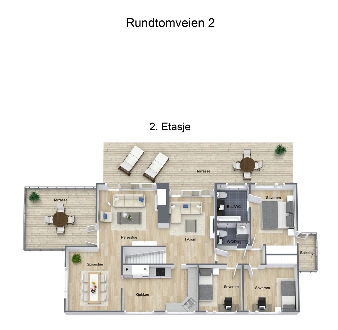 planløsning 2 etasje